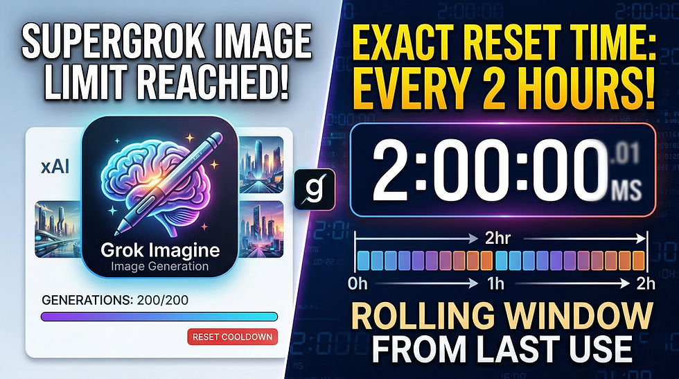 SuperGrok Image Generation Limit Reset Time