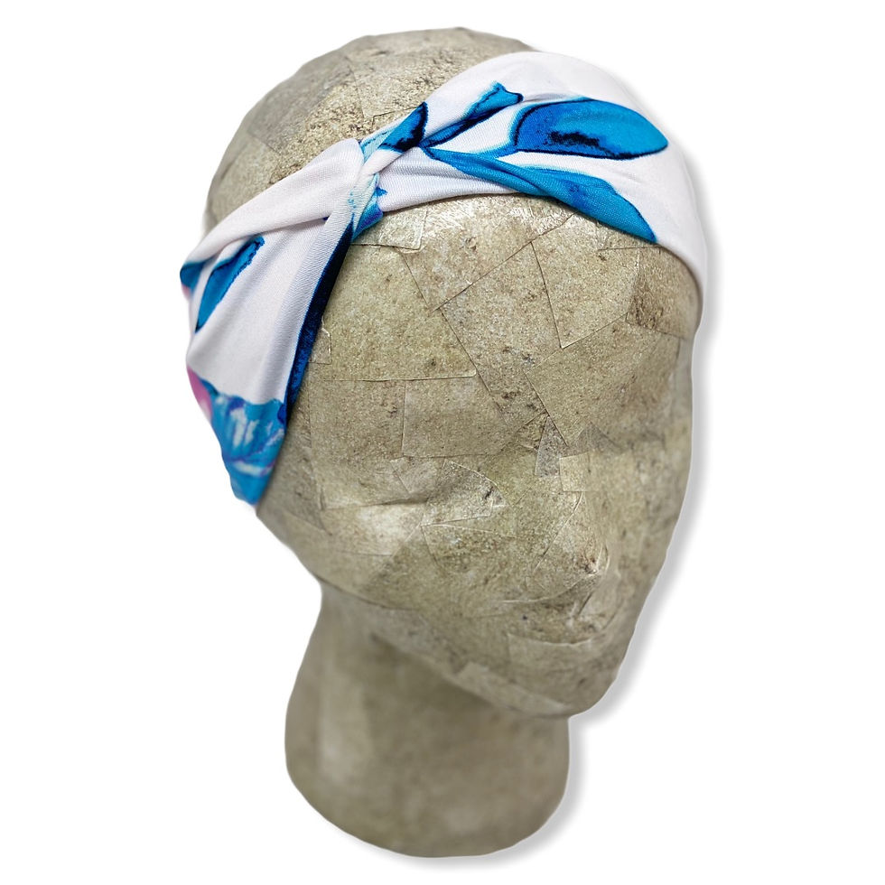 Thumbnail: White, Blue, and Purple Floral Headband