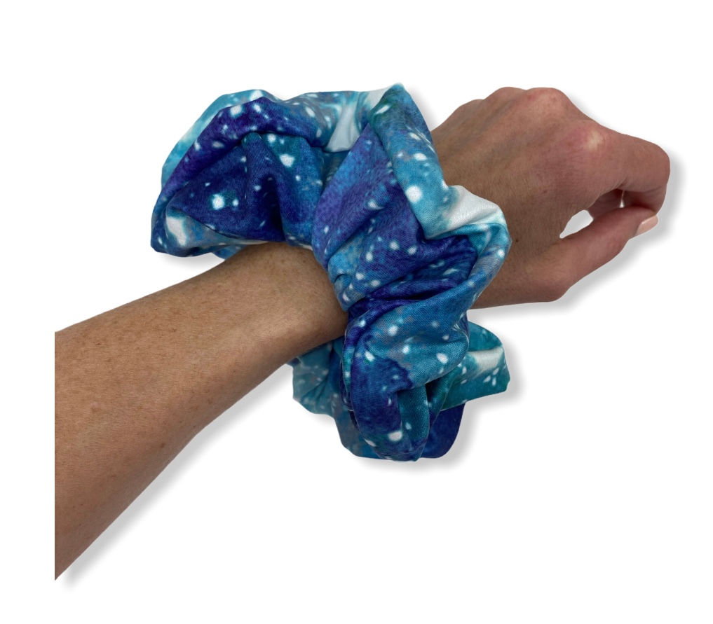 Blue Galaxy Jumbo Scrunchie