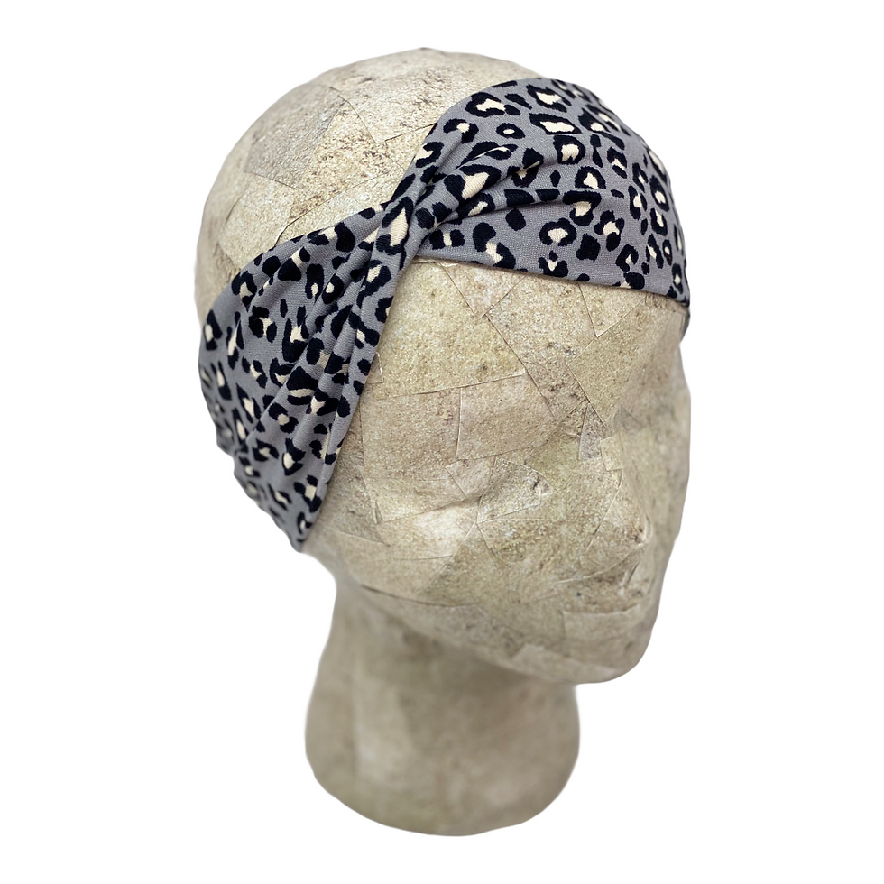 Thumbnail: Small Grey Animal Print Headband