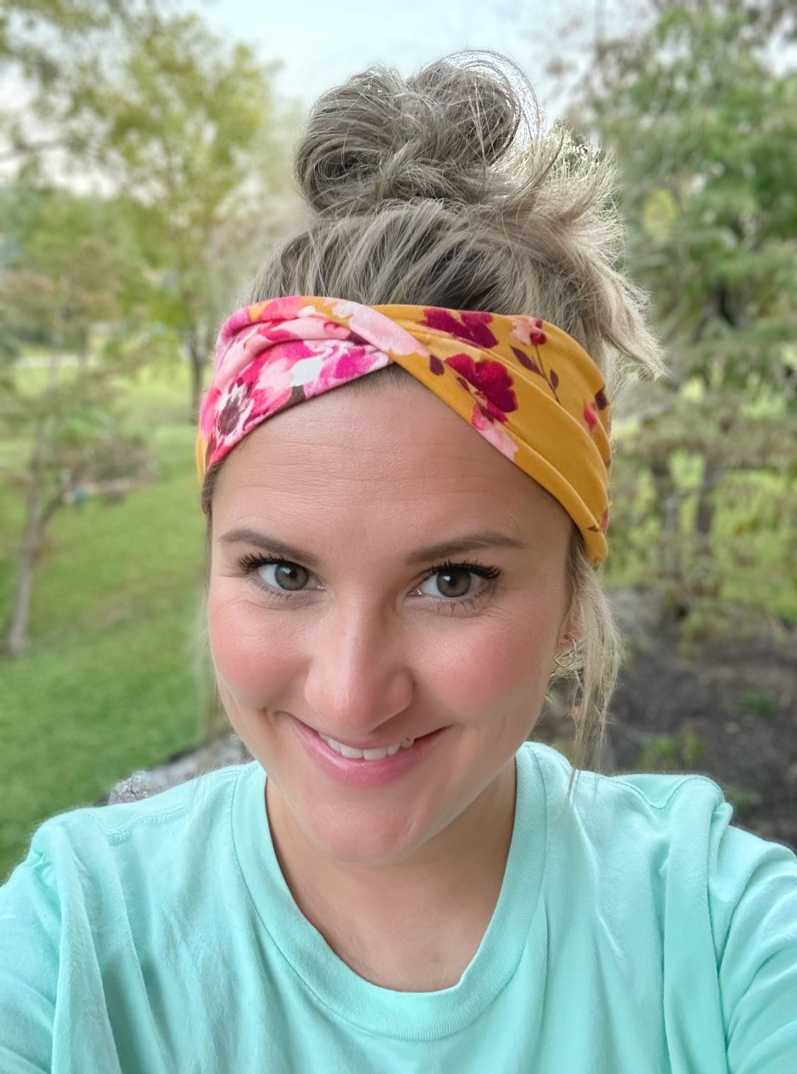 Bright Gold Floral Headband