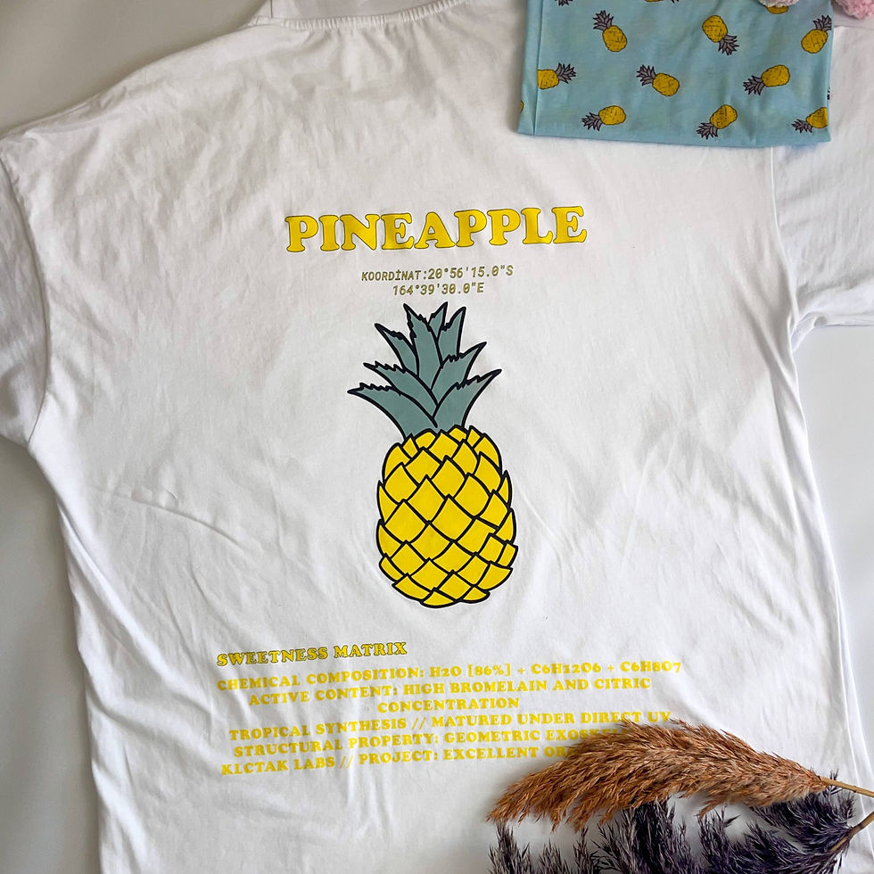 Küçük resim: FRUIT COLLECTION / PINEAPPLE OVERSİZE TİŞÖRT ( BOYUNLUK HEDİYELİ)