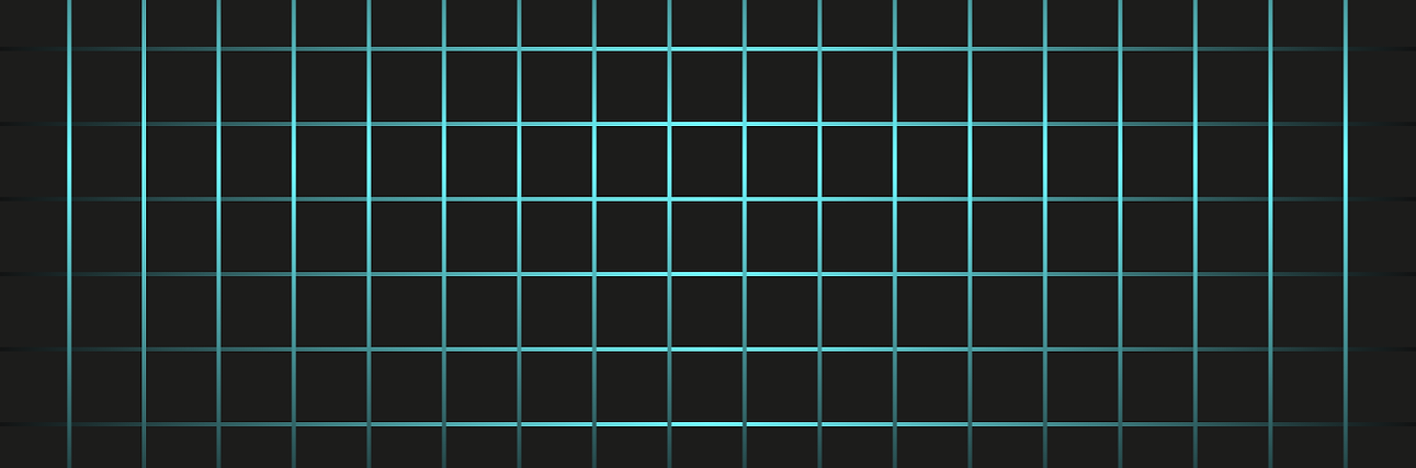 neon teal gridlines overlapping a black background