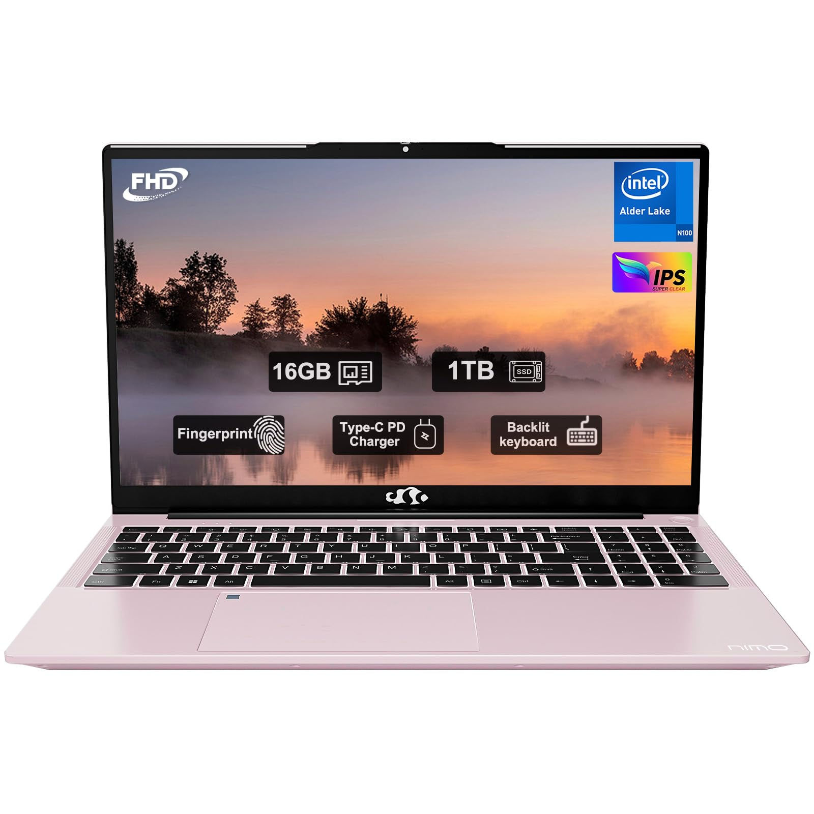 NIMO 15.6 FHD IPS Student Laptop 16GB RAM 1TB SSD Intel Pentium Quad-Core N100(B