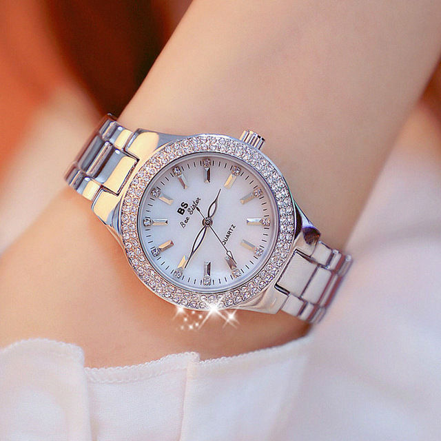 Thumbnail: 2019 Women's Crystal Diamond Stainless Steel Watch