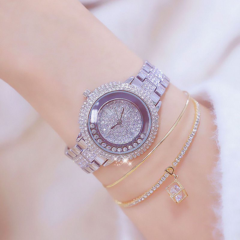 Thumbnail: Luxury Women's Quartz Watch with Diamonds and Steel
