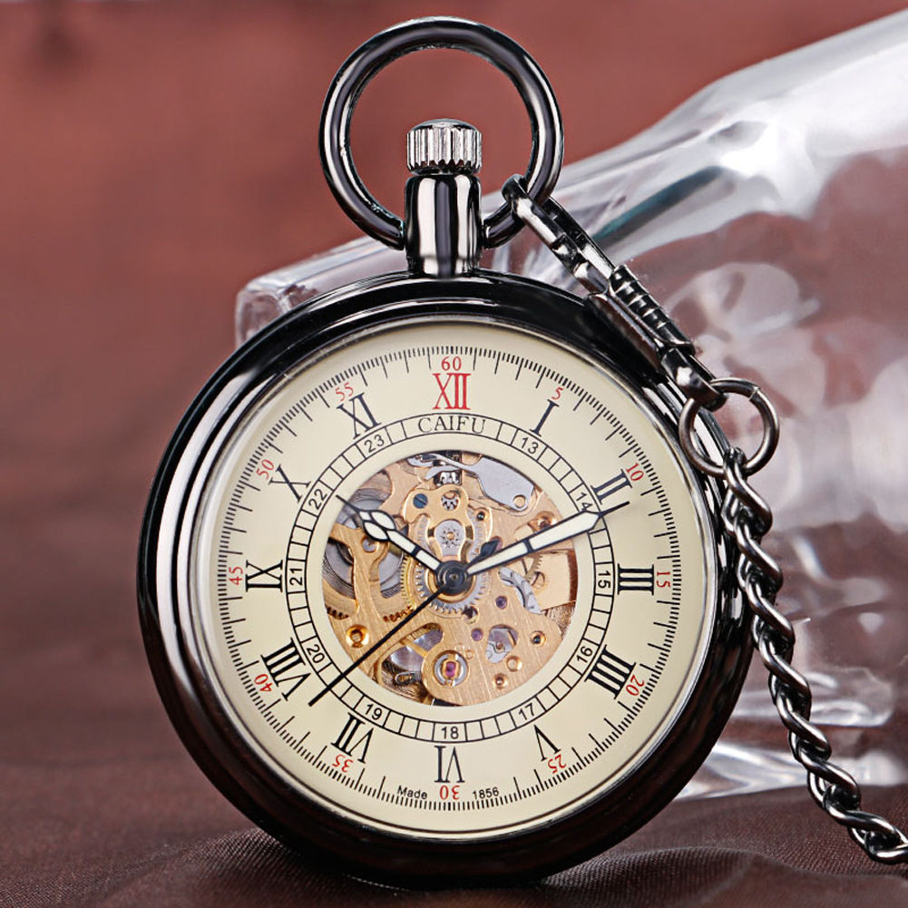 Classic Mechanical Roman Pocket Watch