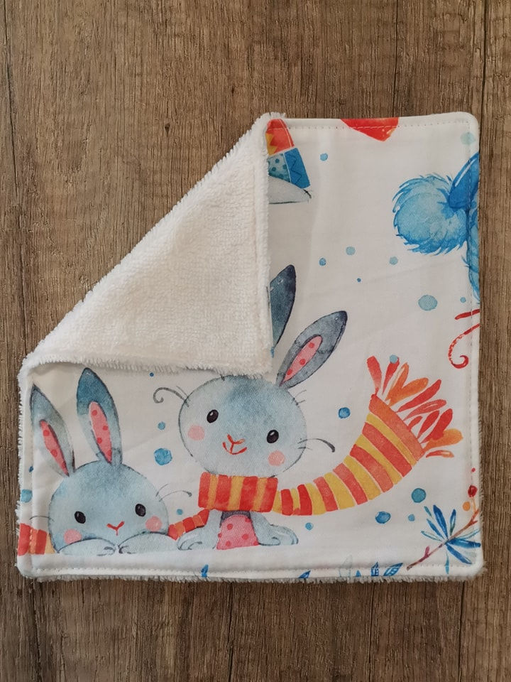 Washcloth with bamboo fiber sponge - 20x20