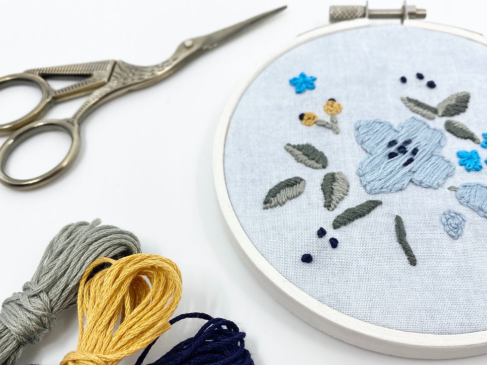 Free spring floral embroidery pattern