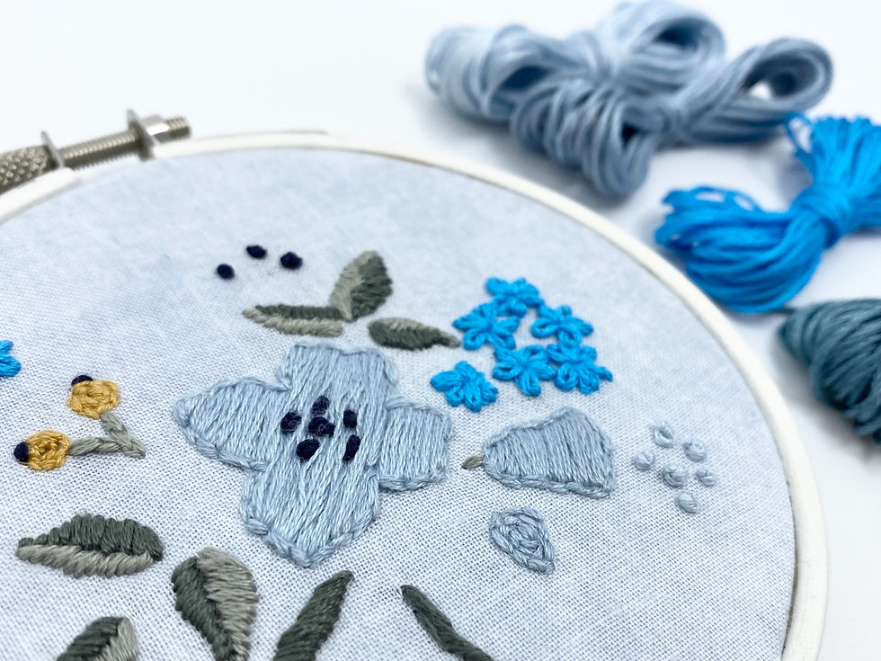 Free spring floral embroidery pattern