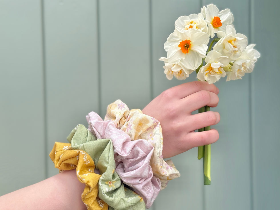 Joys of Spring Scrunchies by Cassandra Connolly