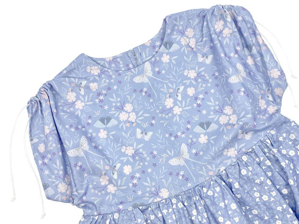 New Look 6761 In Evenfall fabrics by Cassandra Connolly