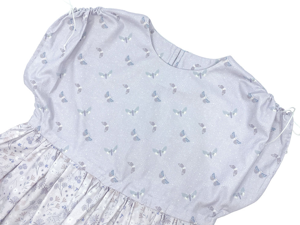New Look 6761 In Evenfall fabrics by Cassandra Connolly