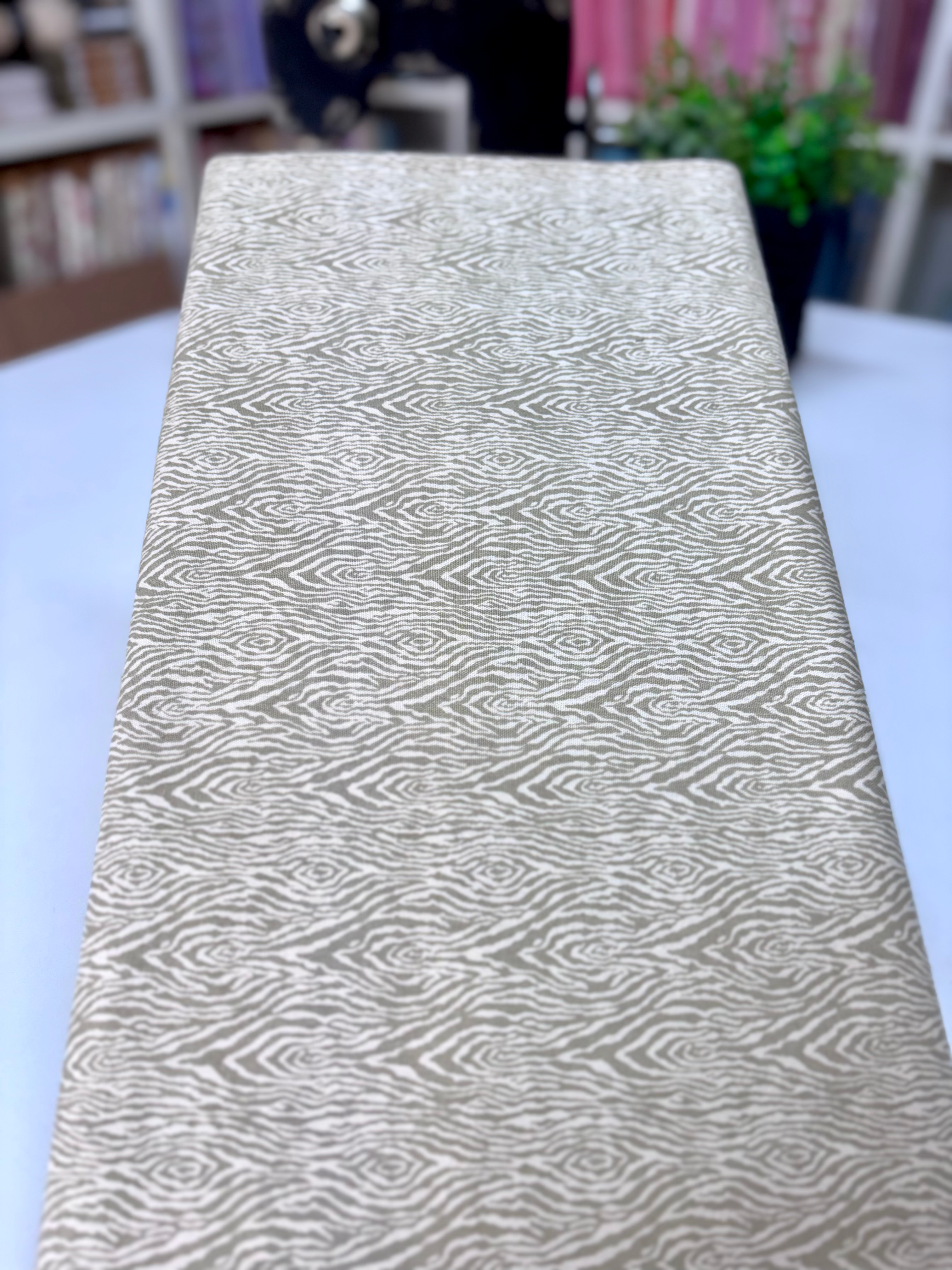 Tricoline estampado textura bege