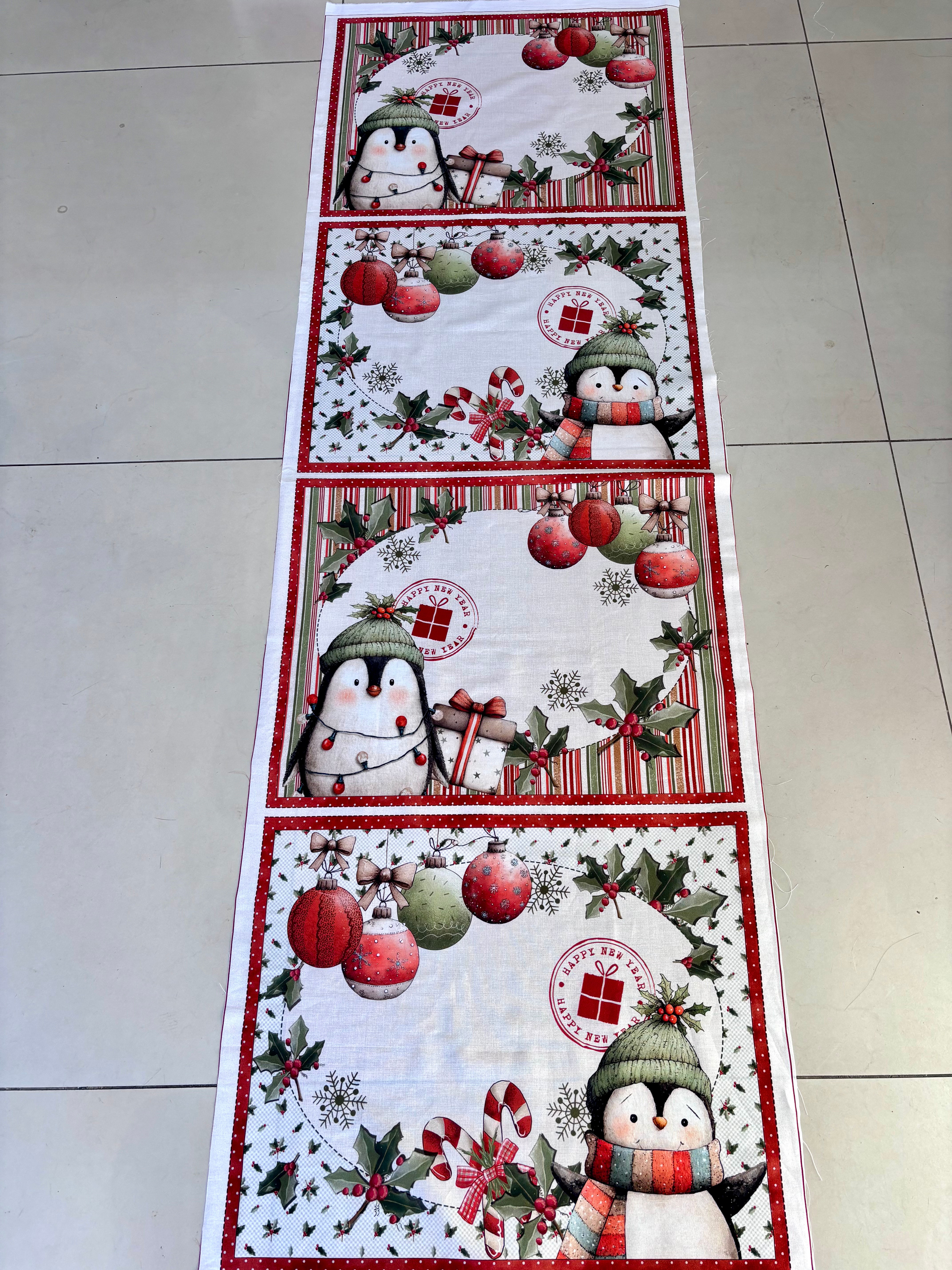 Painel Jogos americanos Coleção Natal Feliz - Tricoline estampa digital