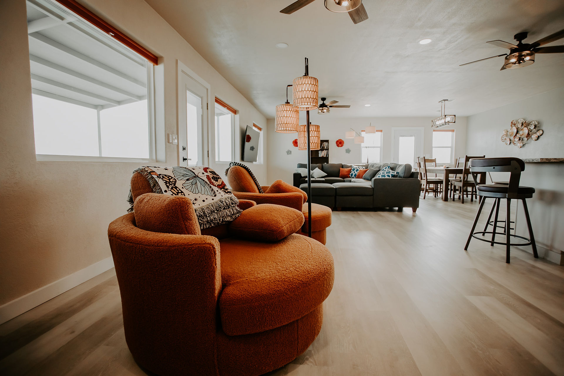 Warm sitting area 