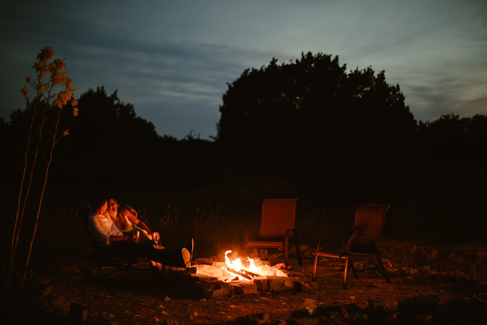 nighttime fire couple