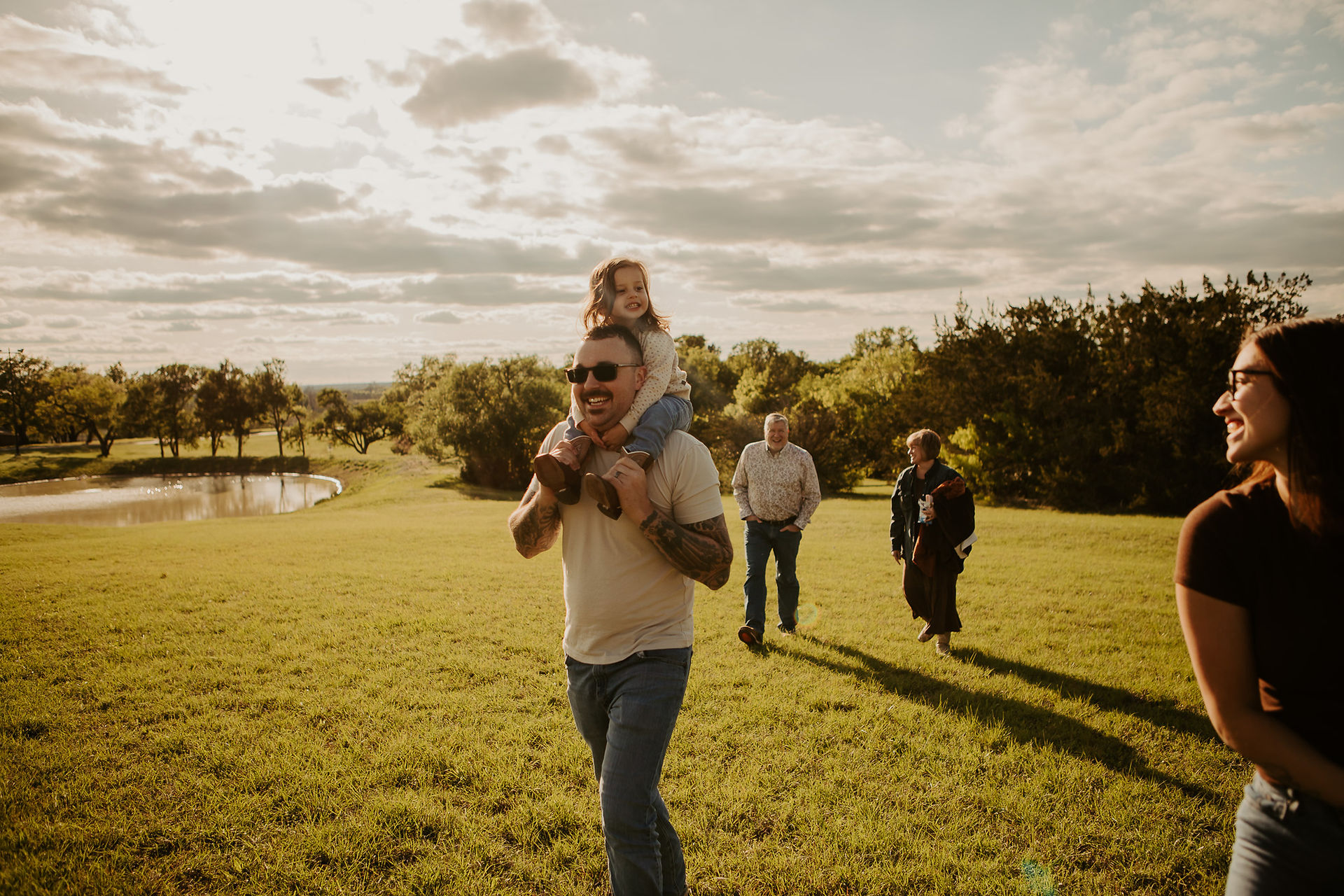 family photoshoot at a local temple texas location
