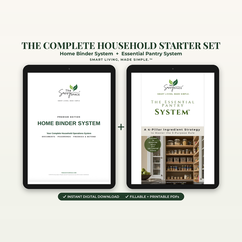 Thumbnail: The Complete Household Starter Set bundle featuring the Home Binder System and Essential Pantry System