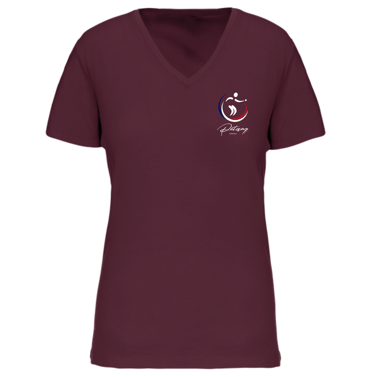 T-shirt col V femme 145gr