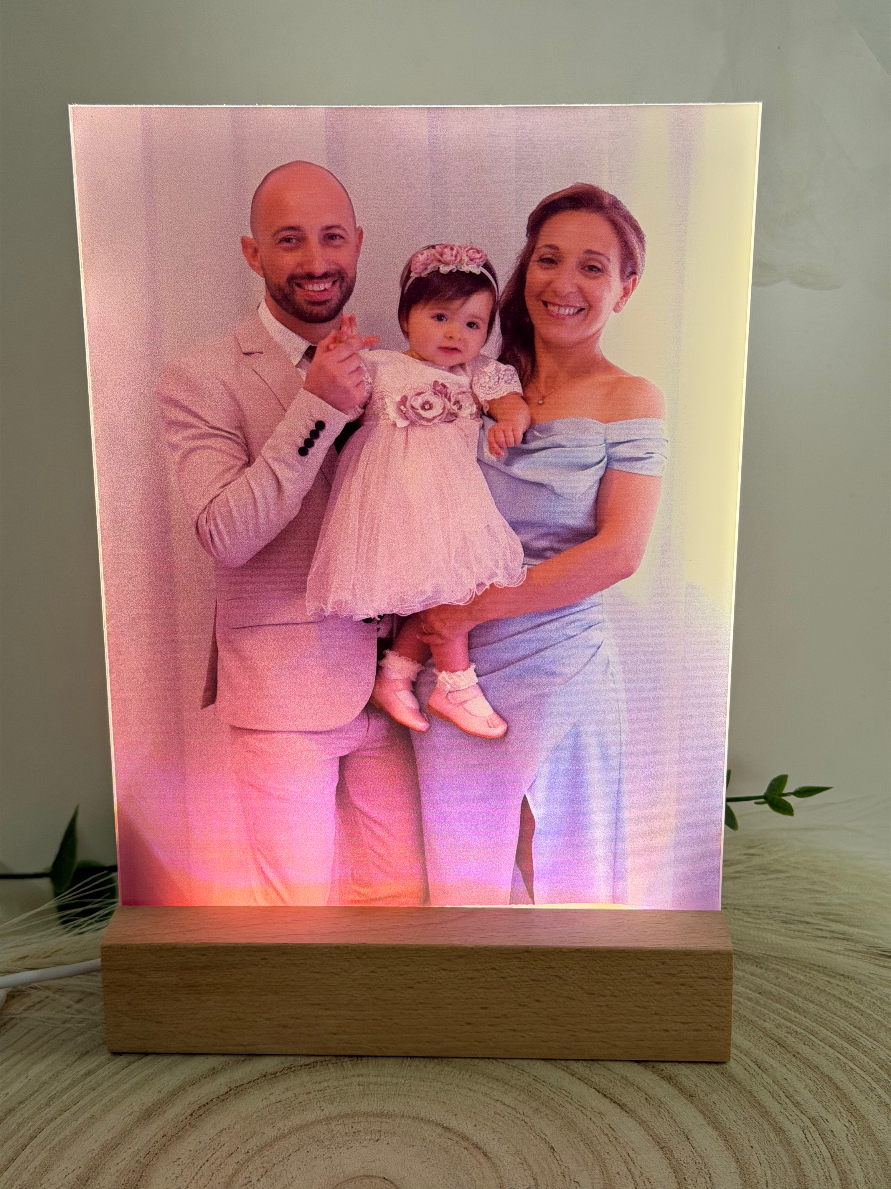 Candeeiro base Led Madeira 