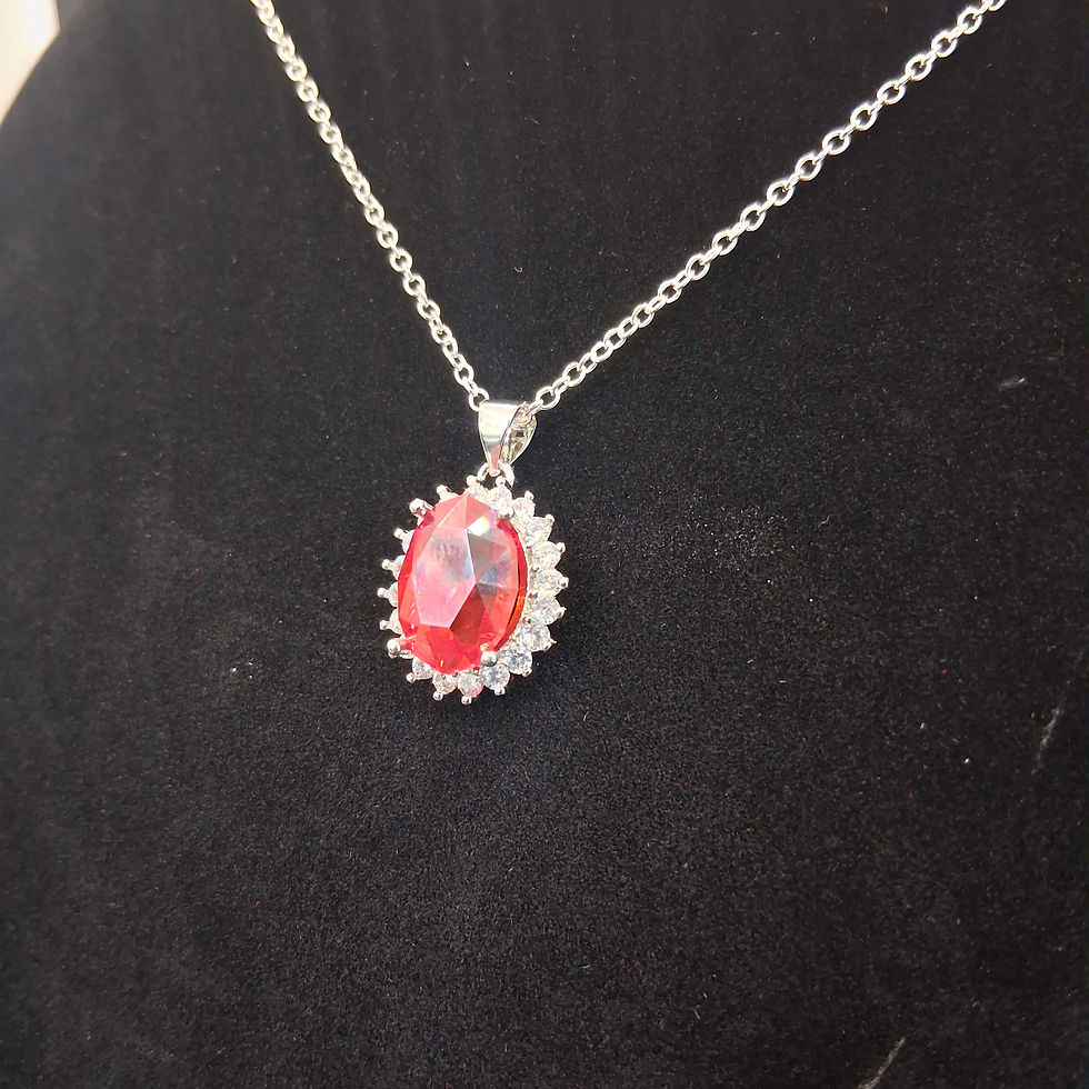 Thumbnail: Orange Cubic Zirconia pendant