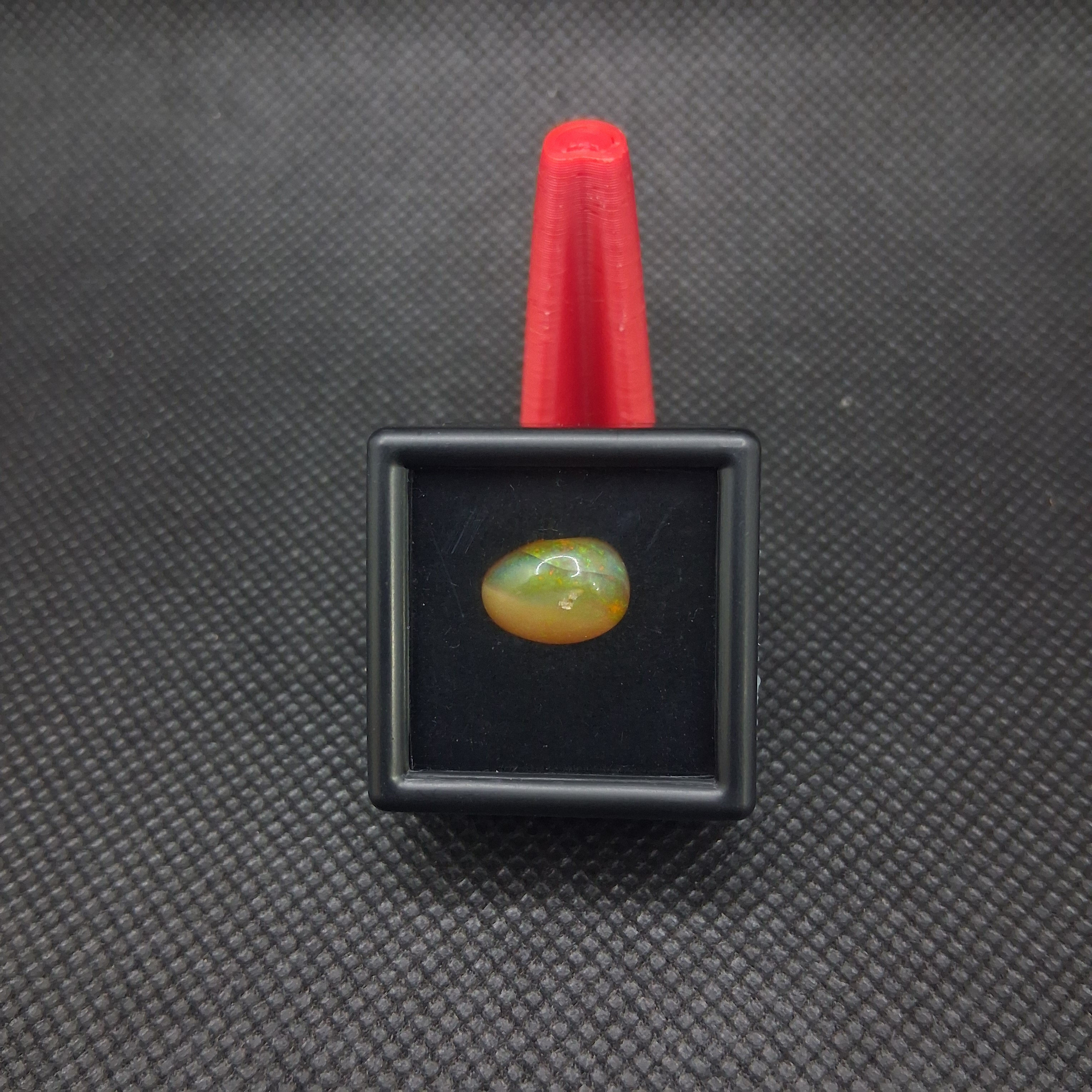 Ethiopian opal for display.