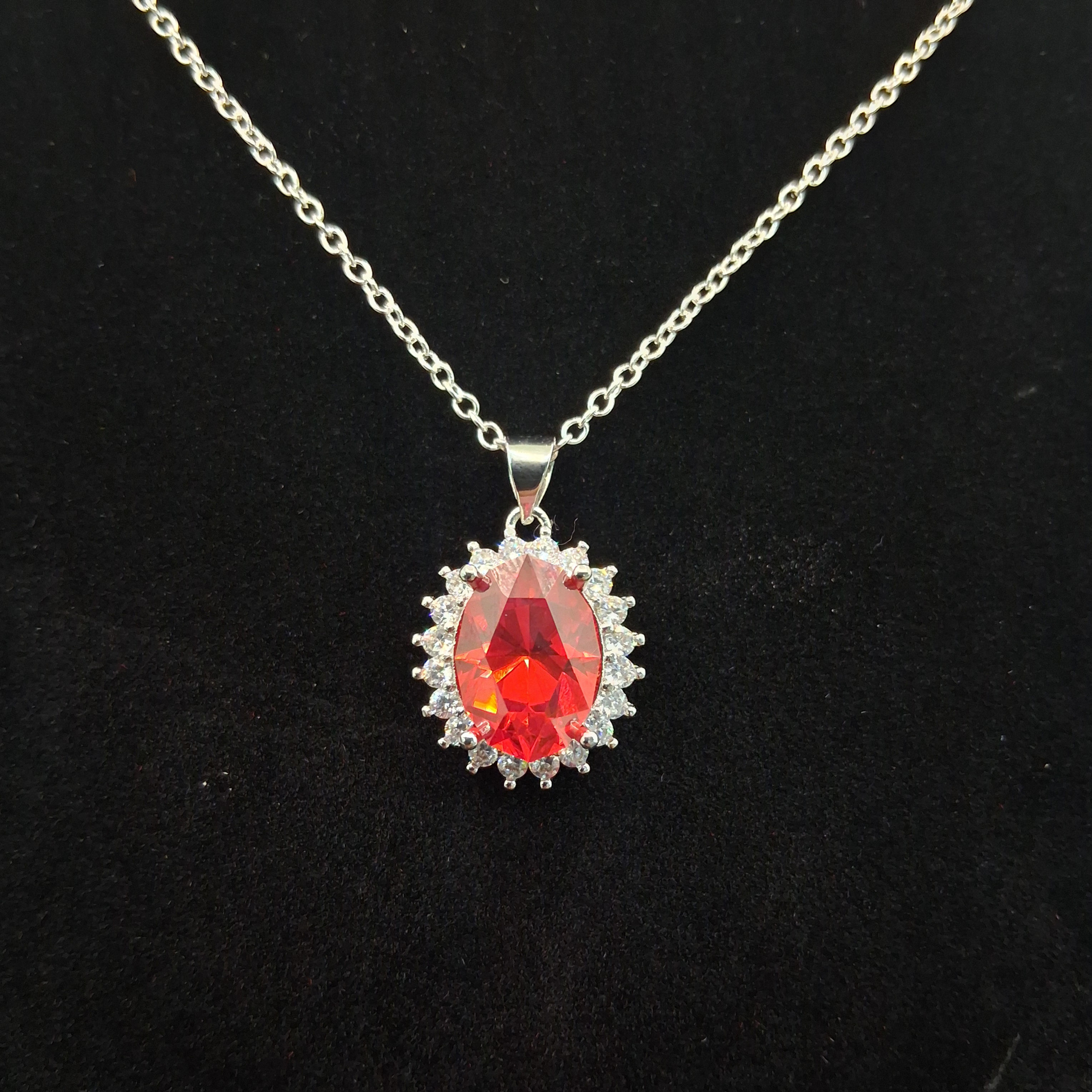 Orange Cubic Zirconia pendant