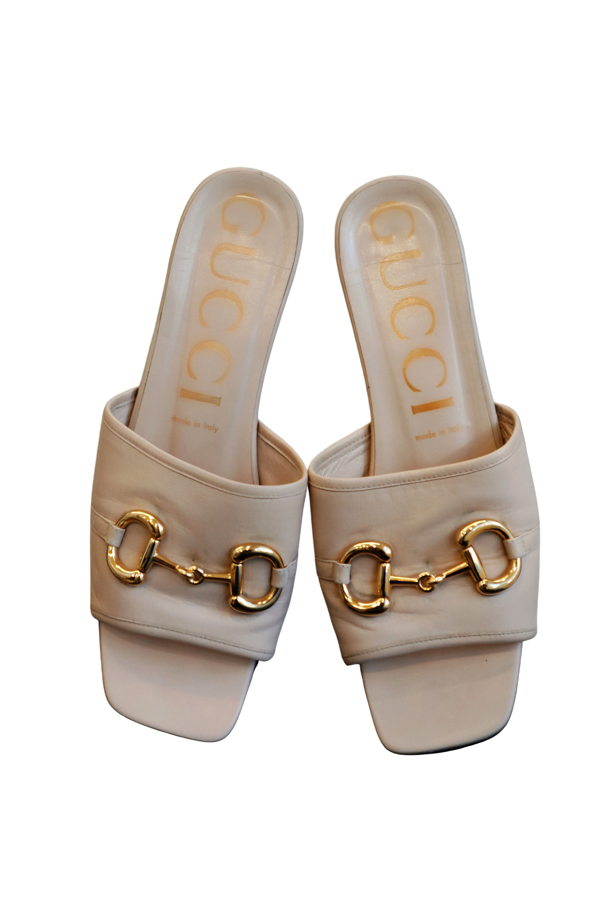 Gucci Pink Leather Horsebit Slide Flats (EU 40)