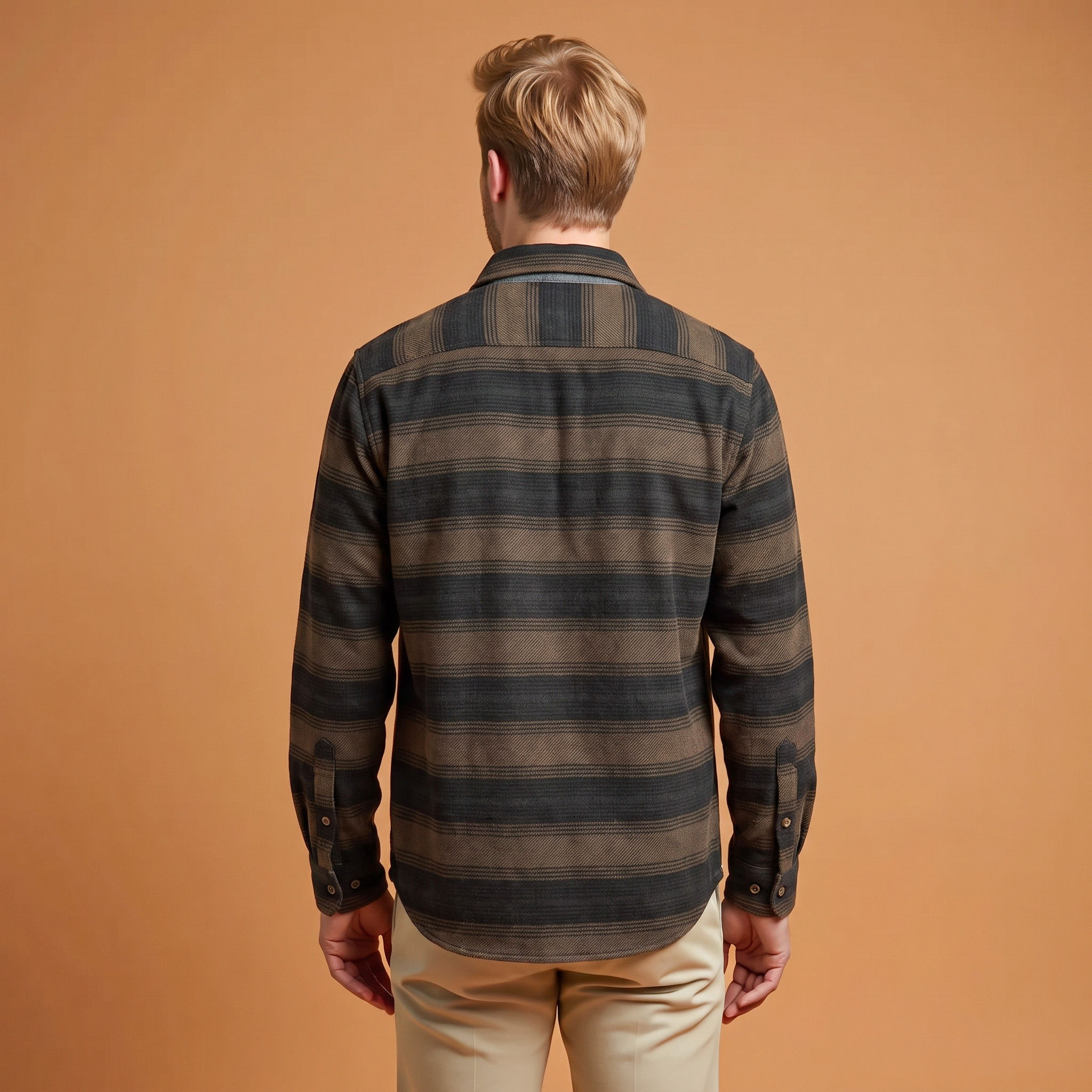 NRM 2258 Print Micro Fleece W / Chambray Trim