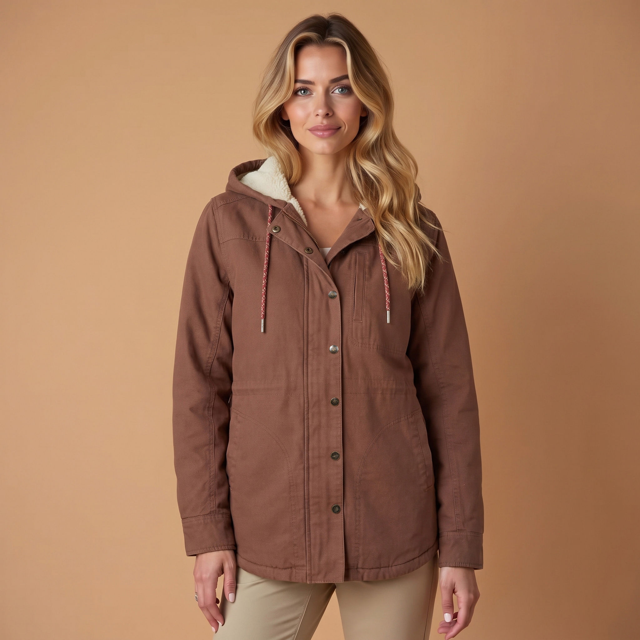 NRL 8112 Essex Mid Length Jacket W/ Sherpa & Hoodie