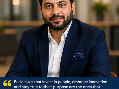 Afroz Fatta speaking about entrepreneurship, leadership, and sustainable business growth