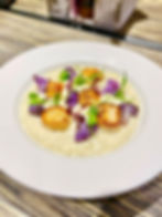 Pan Fried Scallops Risotto