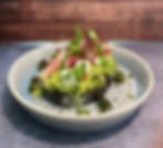 Smashed Avocado on Charcoal Sourdough Bread