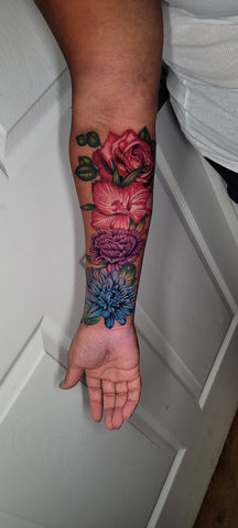 Flower quarter sleeve full color