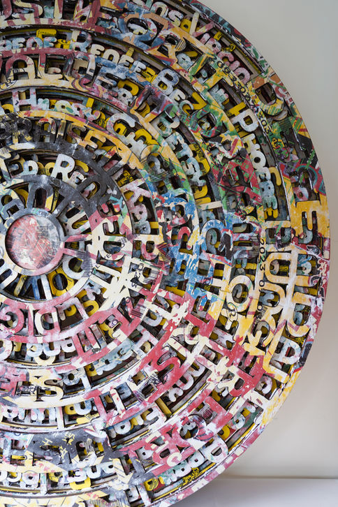 Kinetic Installation, Kinetic Art, Text Art