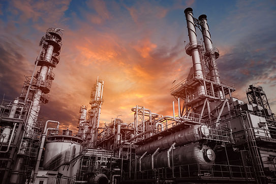 industrial-furnace-and-heat-exchanger-cracking-hydrocarbons-in-factory-on-sky-sunset-close