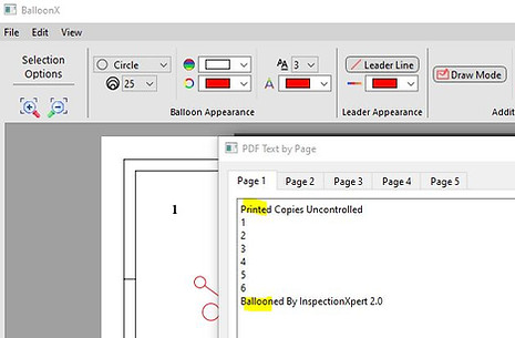 How to balloon dimensional drawings for inspection reports