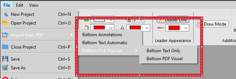Import balloons from PDF