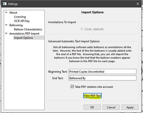 How to balloon dimensional drawings for inspection reports