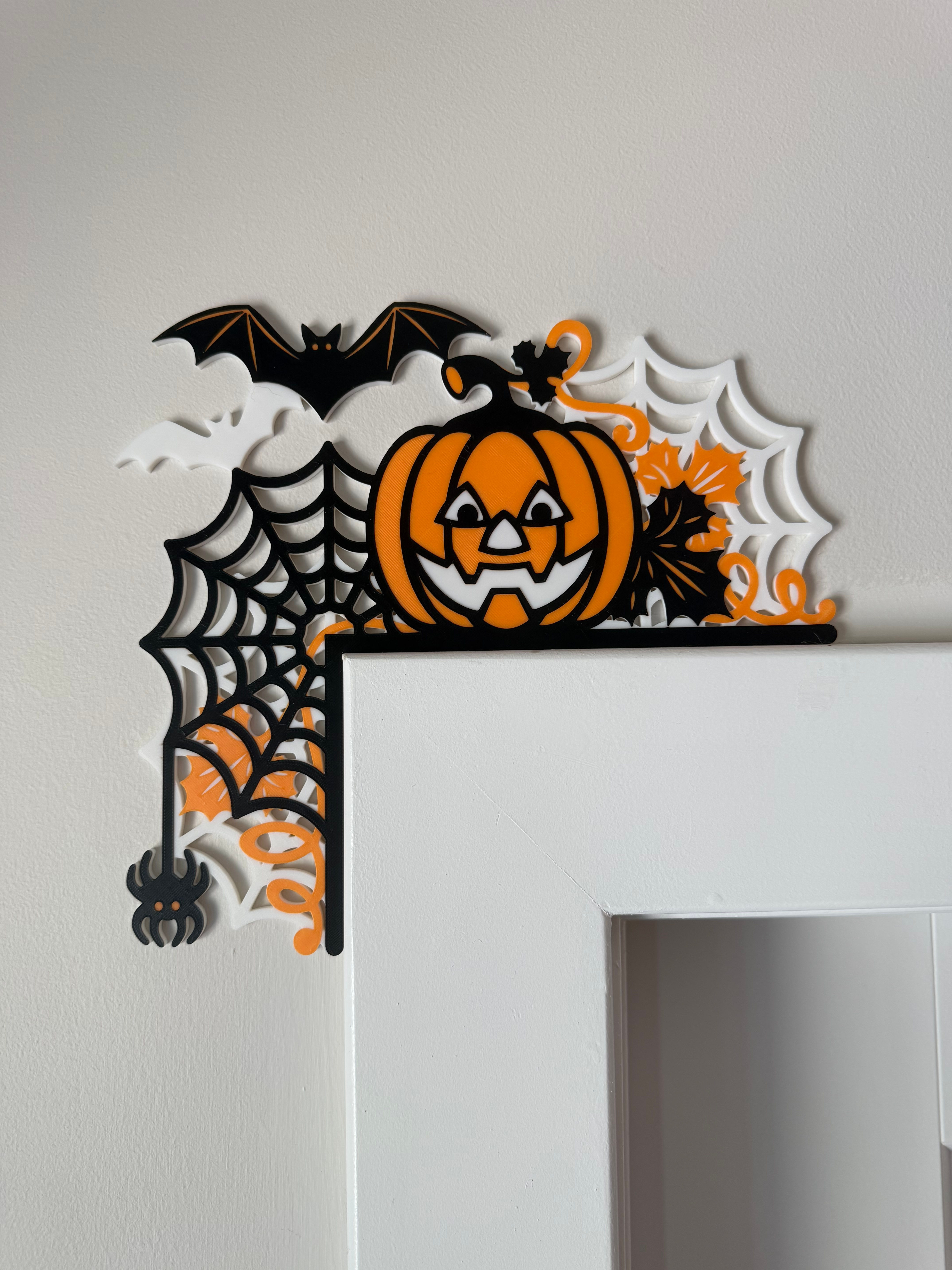 Jack-o'-Lantern & Spiderweb door corner