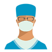 Cartoon depiction of doctor