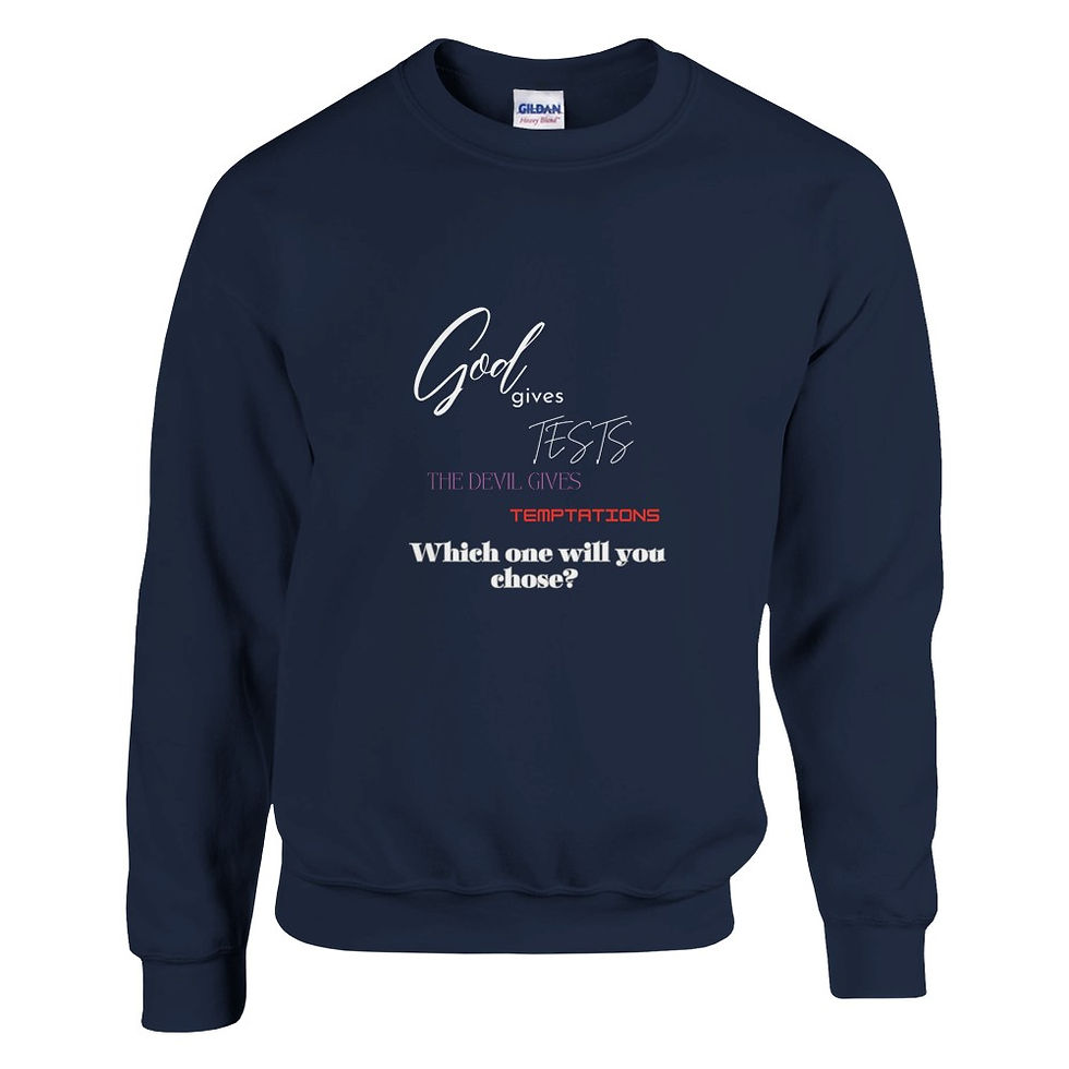 Thumbnail: God gives tests the devil Classic Unisex Crewneck Sweatshirt | Gildan® 18000