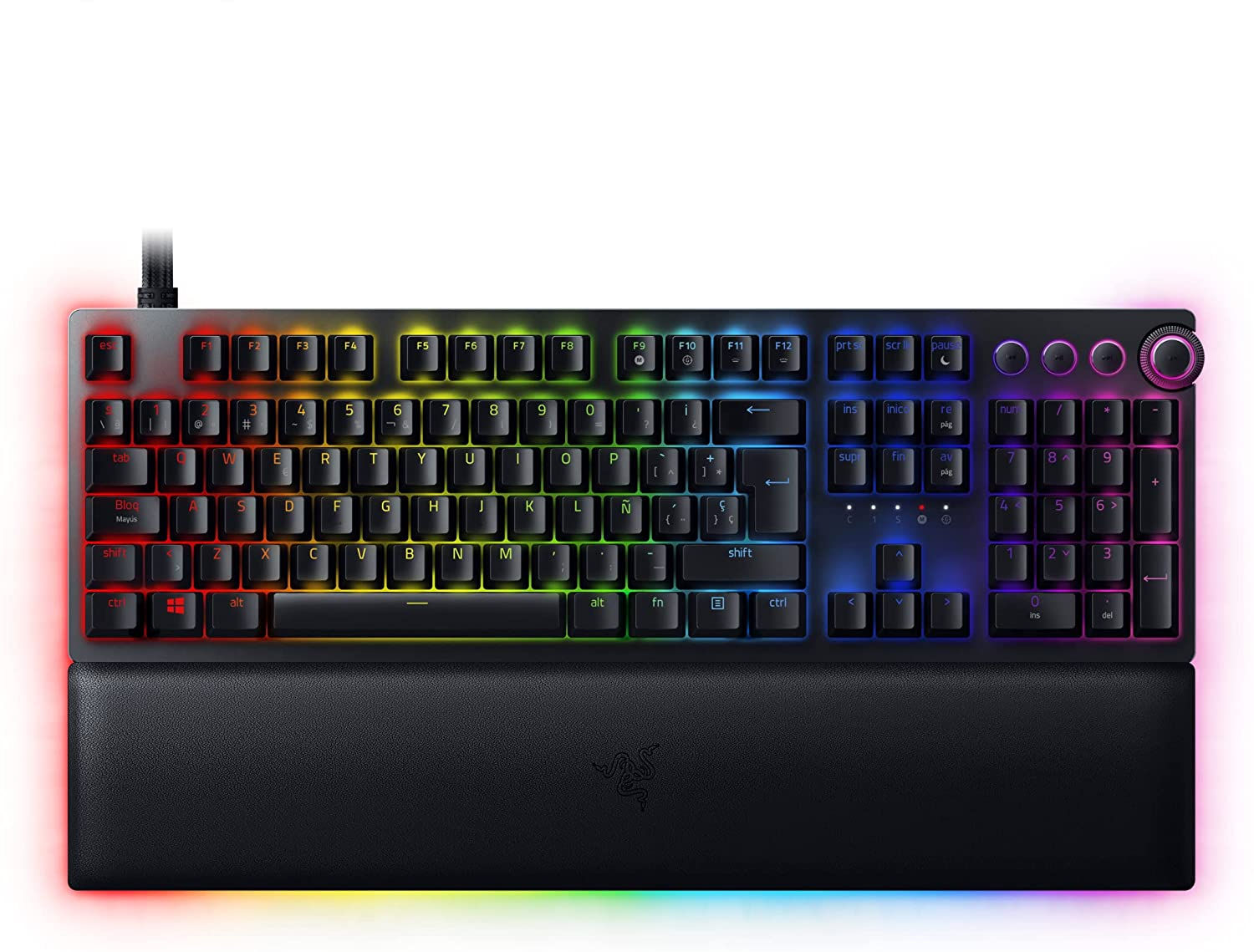 TECLADO GAMING RAZER RAZER HUNTSMAN V2 ANALOG MECANICO USB ESPAÑOL BLACK RZ03-03
