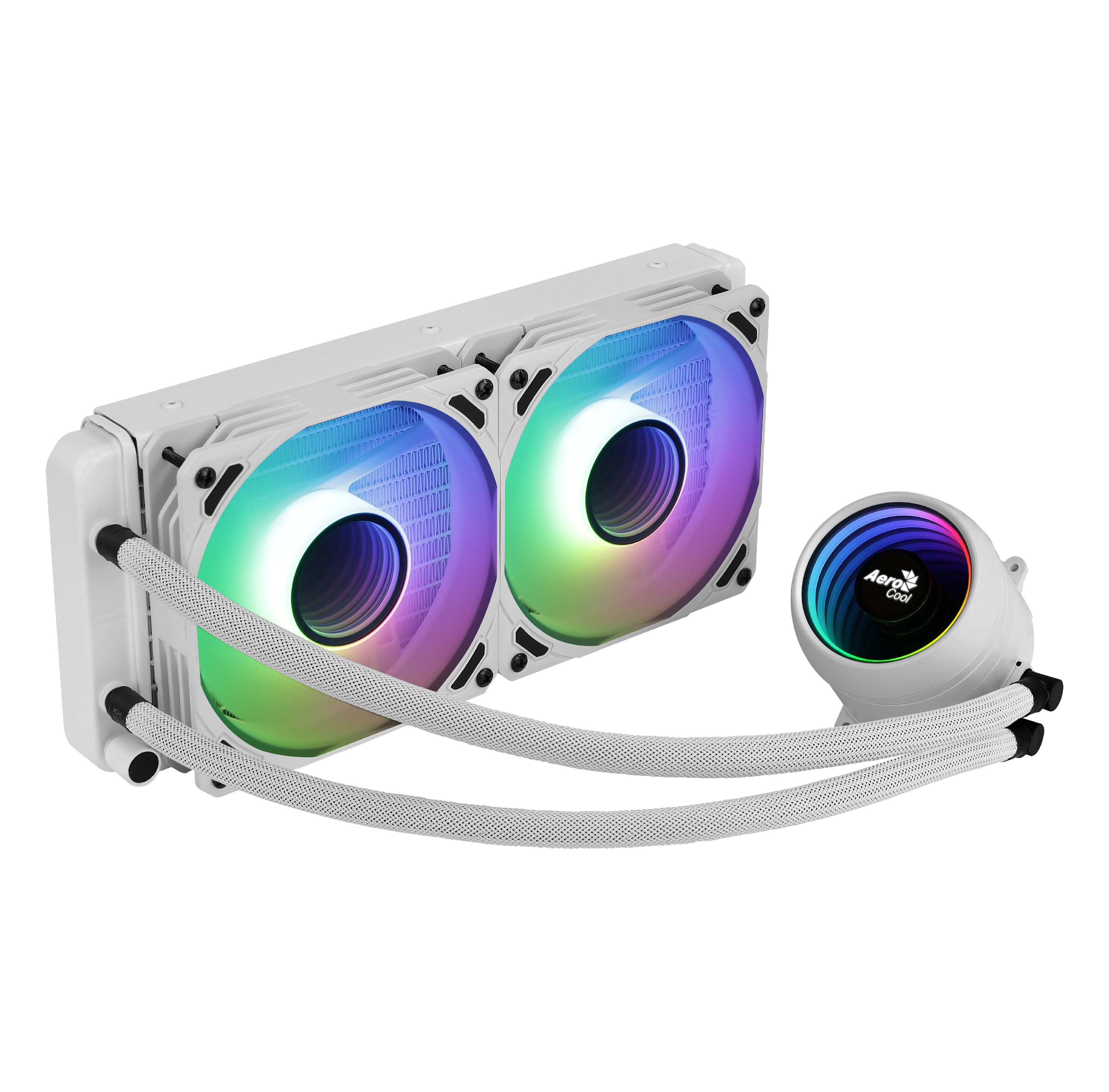 Enfriamiento Líquido Aerocool Mirage L240 WH / 240mm-Mirage PWM fan*2,Support LG