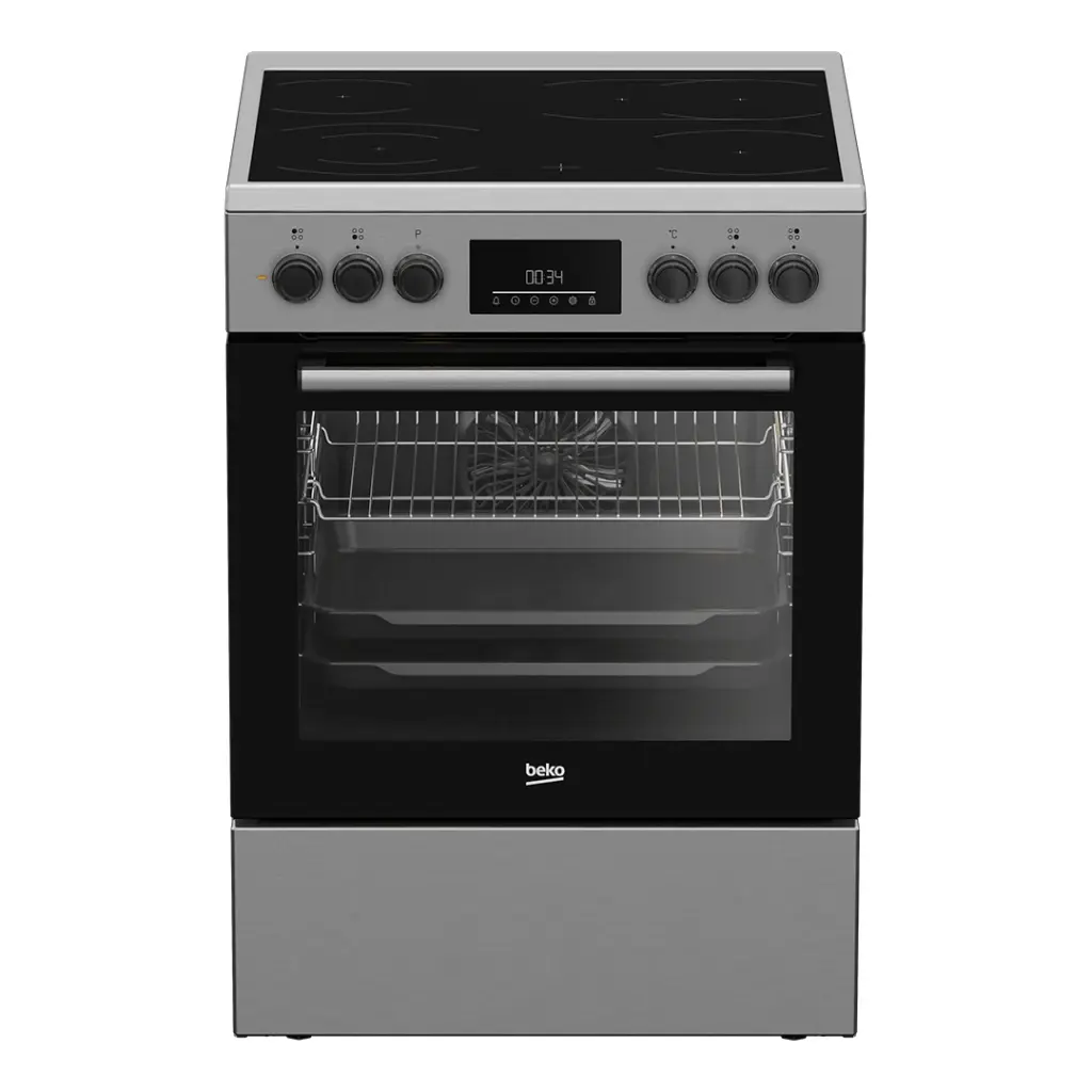 Cocina vitrocerámica 65L con grill 60cm Beko FBM67320XS