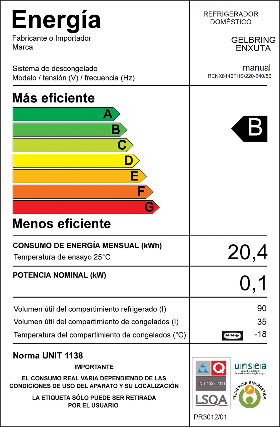 Miniatura: REFRIGERADOR FRÍO HÚMEDO – RENX8140FHS – ENXUTA