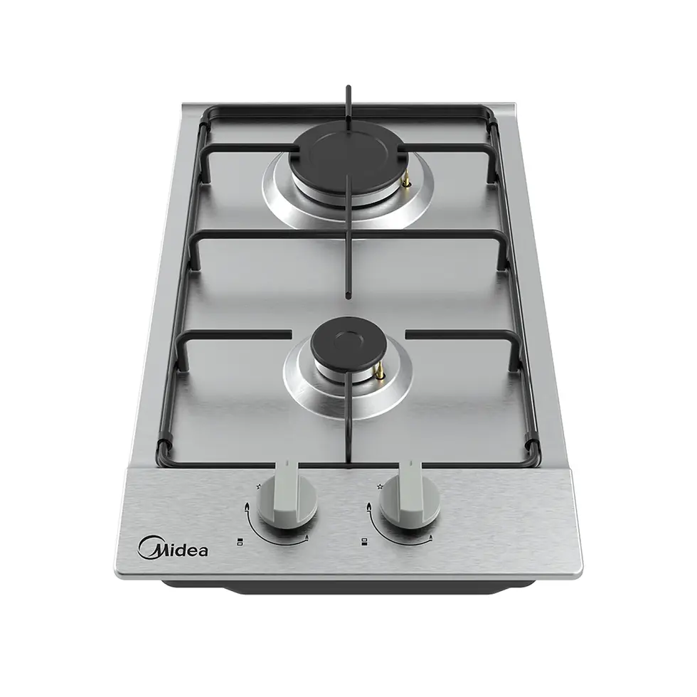 Miniatura: Anafe a gas Inox 2 hornallas Midea MG30SB005MN2B