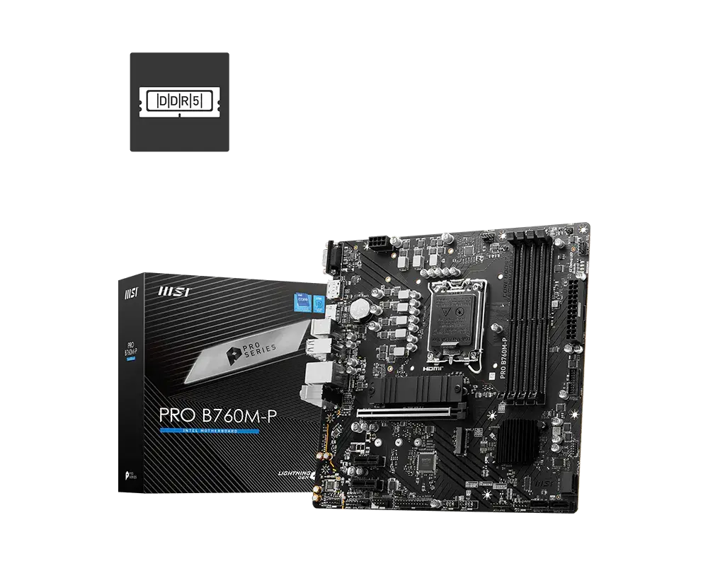 MSI PRO B760M-P DDR5 | LGA1700, 2 M.2 PCIe 4.0 y USB-C