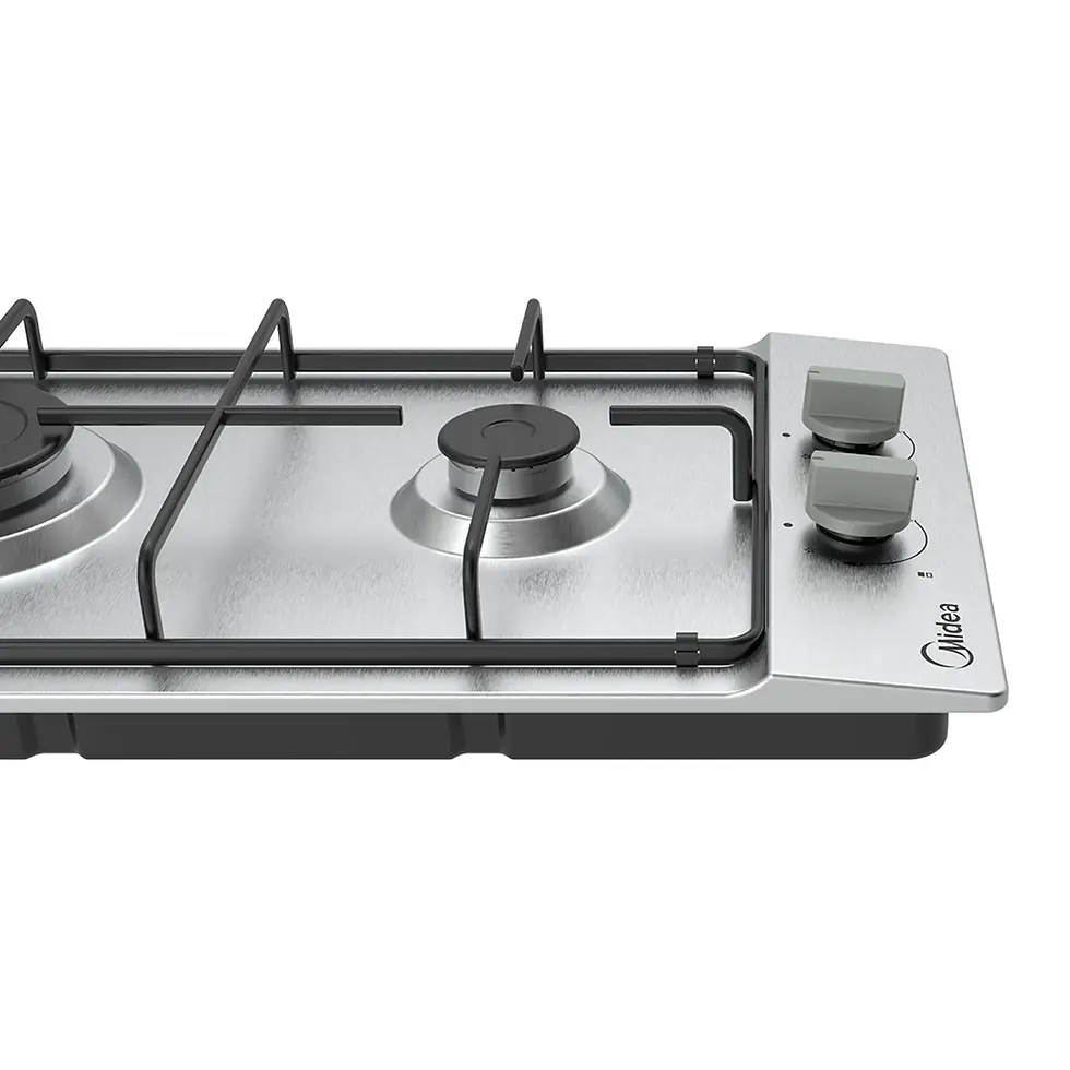 Miniatura: Anafe a gas Inox 2 hornallas Midea MG30SB005MN2B